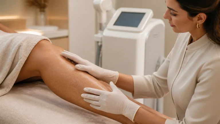 Avaliação de pelos encravados antes da depilação a laser